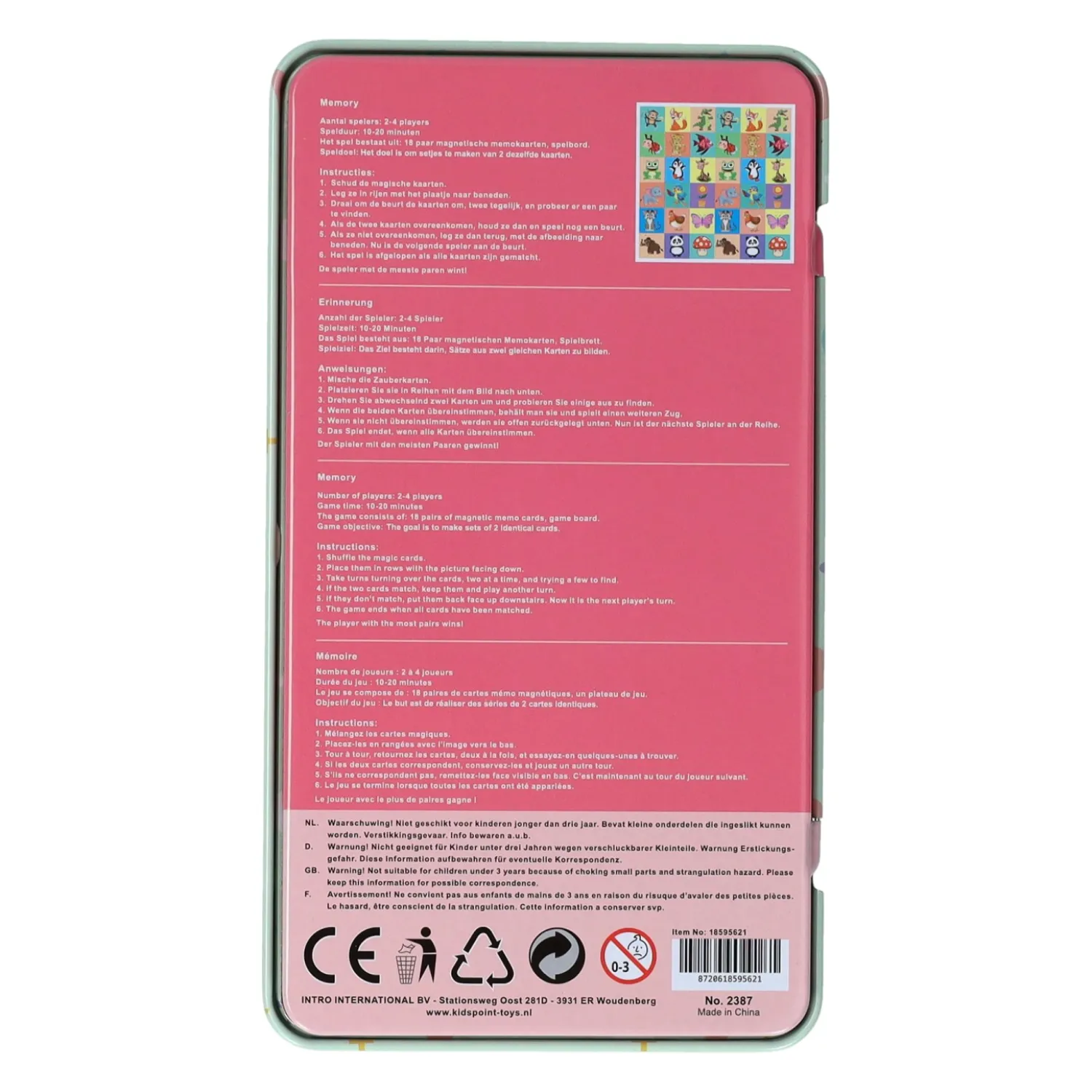 Magnetische Reisspel in Blik Memo- Best