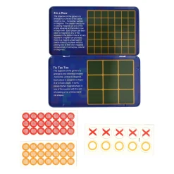 Magnetische Reisspel in Blik Tic, Tac, Toe & 4 op een Rij> New