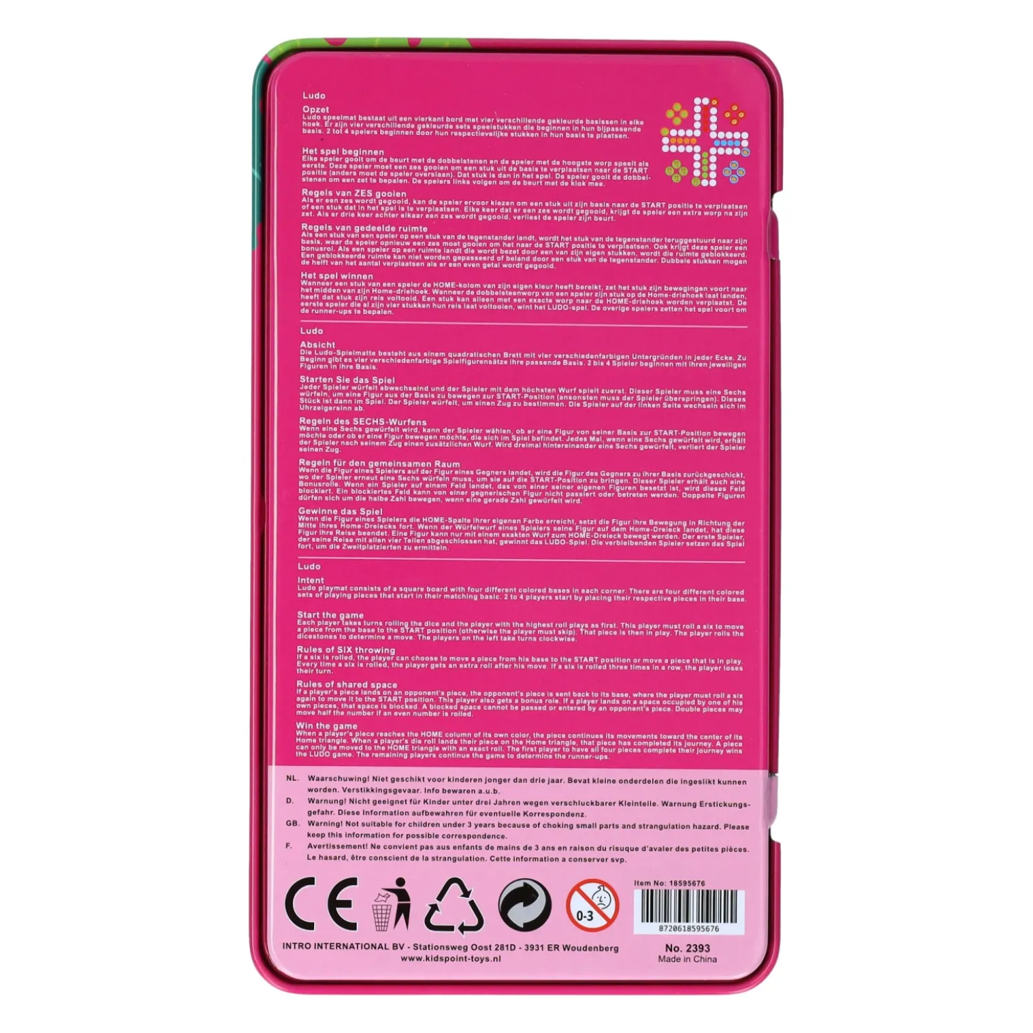 Magnetische Reisspel in Blik Ludo Outlet