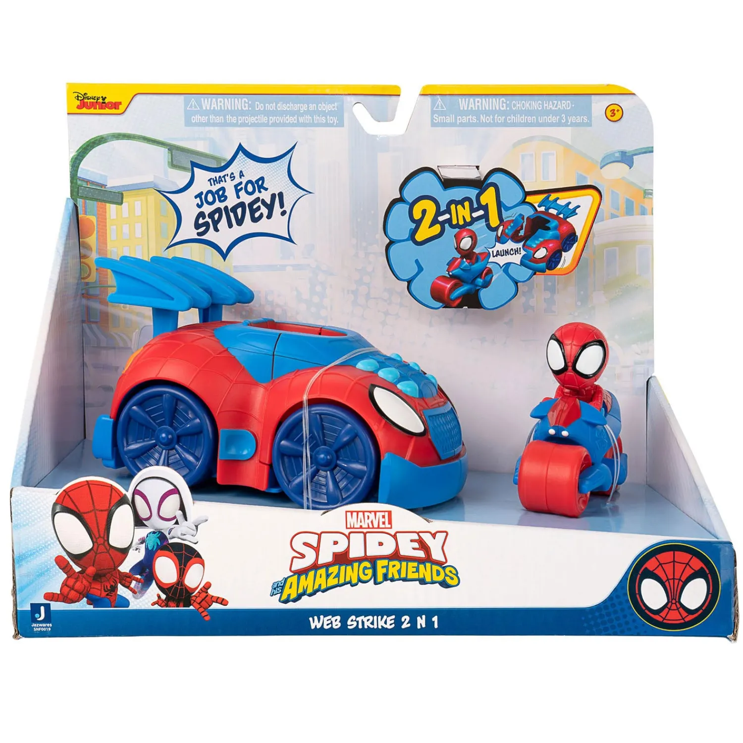 Marvel Spidey Amazing Friends Stealth Strike Voertuig 2in1-Jazwares Best