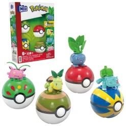 Mega Construx Pokémon Bouwset - Bulbasaur, Turtwig, Hoppip en Oddish-Mega Bloks New