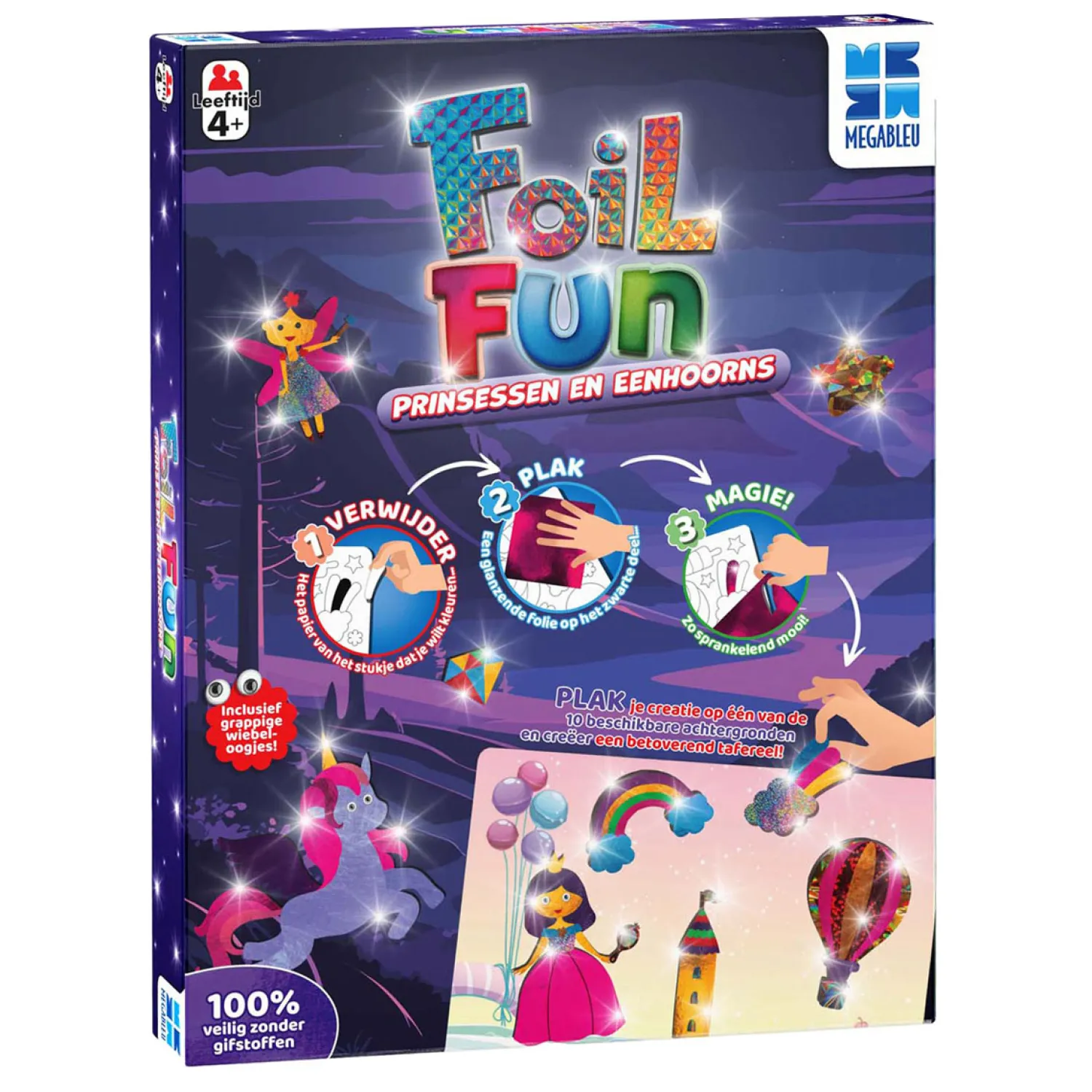 Foil Fun Stickers Maken Prinses & Eenhoorn. 100 Stickers-Megableu Outlet