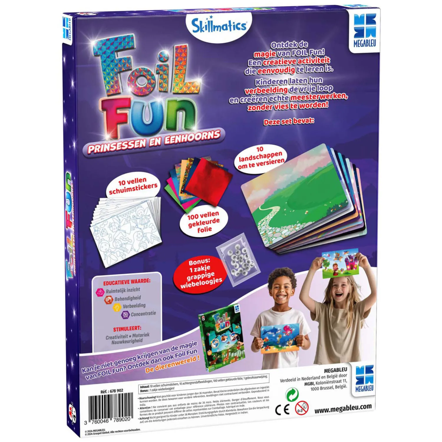 Foil Fun Stickers Maken Prinses & Eenhoorn. 100 Stickers-Megableu Outlet