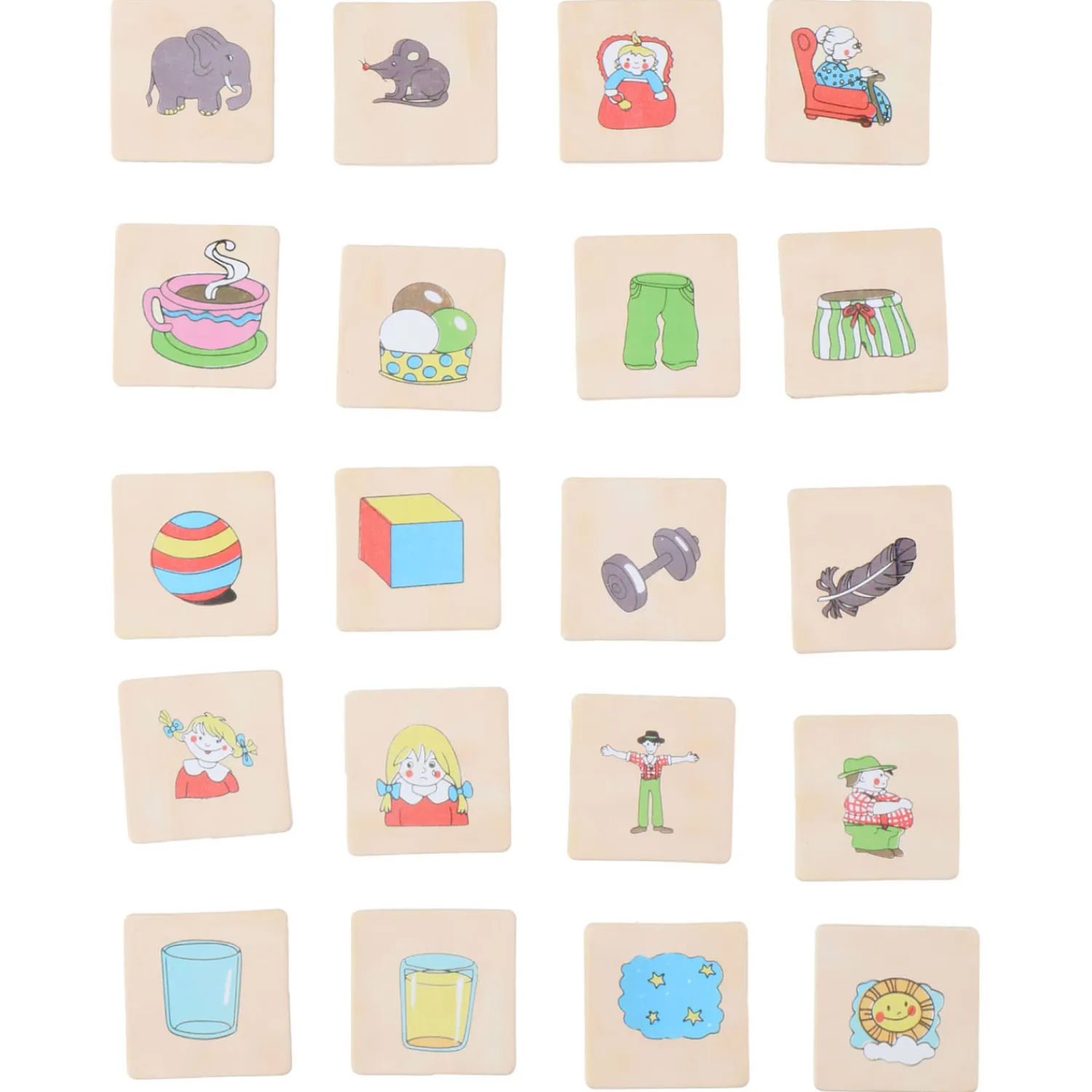 Memospel Tegenstelling Hout, 20dlg. Clearance