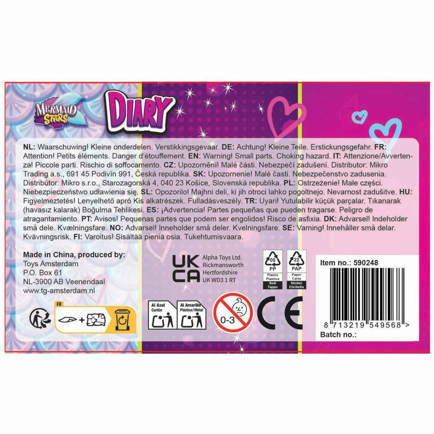 Mermaid Stars Dagboek met Bewaardoos en Slotje- Best