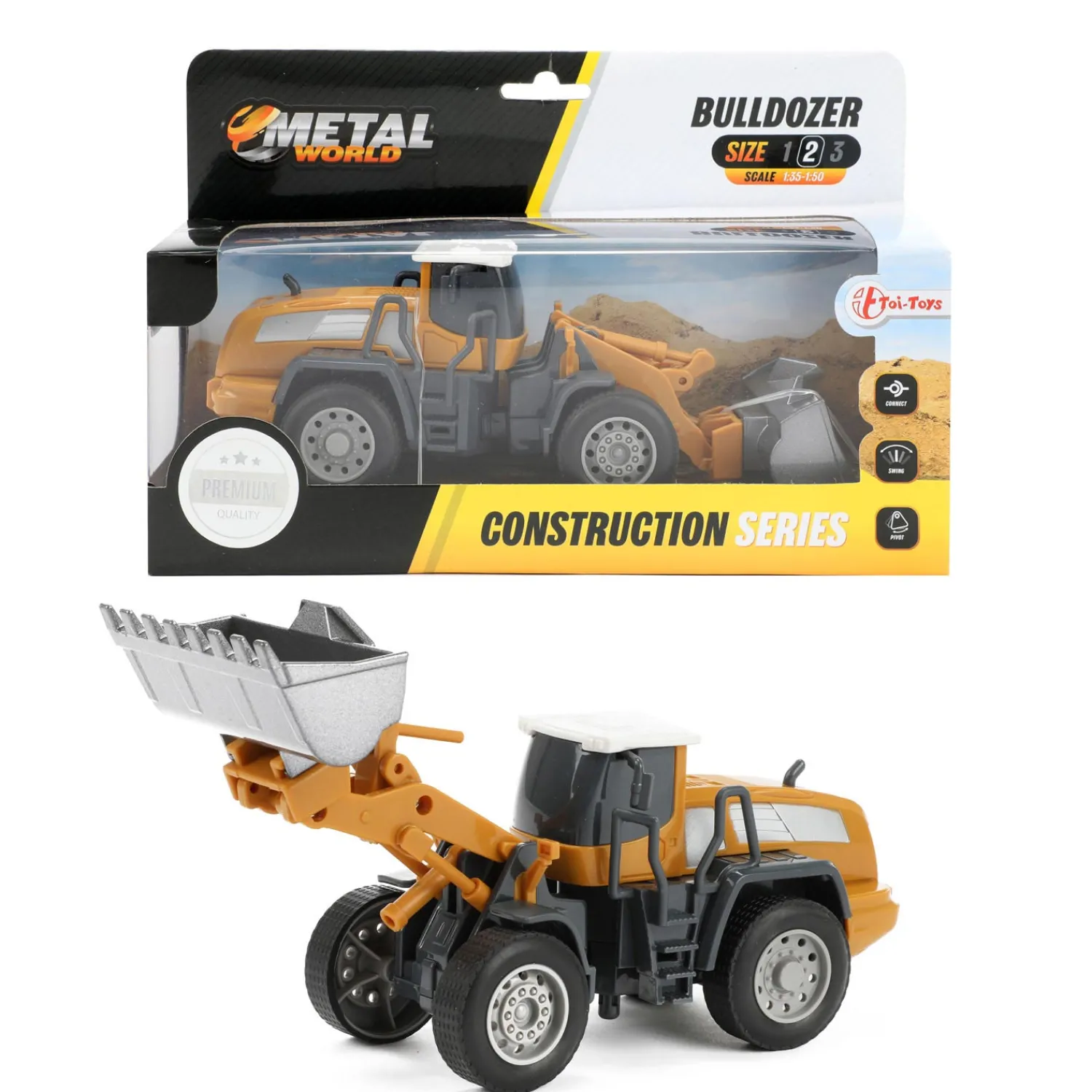 Toi-Toys METAL Bouwvoertuig -wiellader 1:55 Online