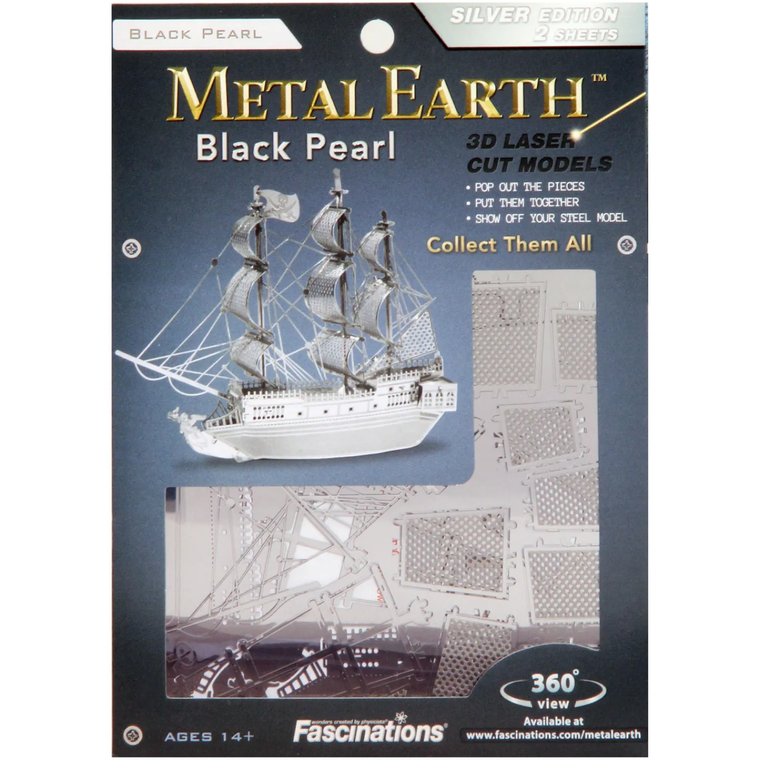 Eureka Metal Earth Pirate Ship Black Pearl Zilver Editie Discount