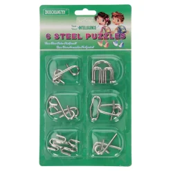 Metalen Breinpuzzels, 6st. Best