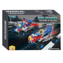 Metalen Constructieset Voertuigen 2in1 Pull Back, 171dlg. Clearance