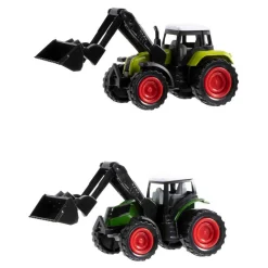 Metalen Tractor met Voorlader-Jono Toys Hot