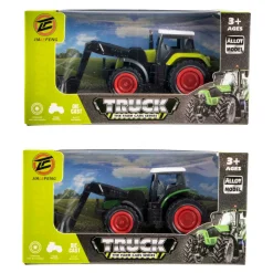 Metalen Tractor met Voorlader-Jono Toys Hot