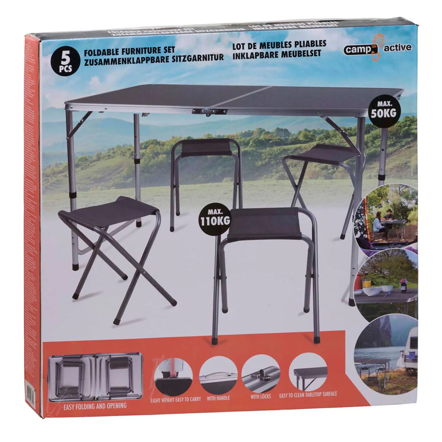 Meubelset Inklapbaar 120x60cm, 5dlg.> Online