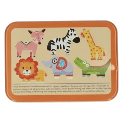 Mijn Eerste 6 Puzzzels in Blik -  Wilde Dieren- Hot