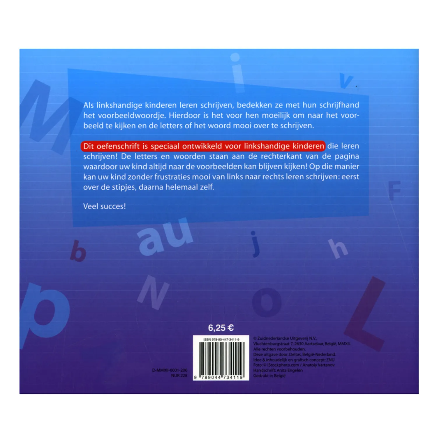 Mijn oefenschrift Schrijven (voor linkshandigen)-Deltas New