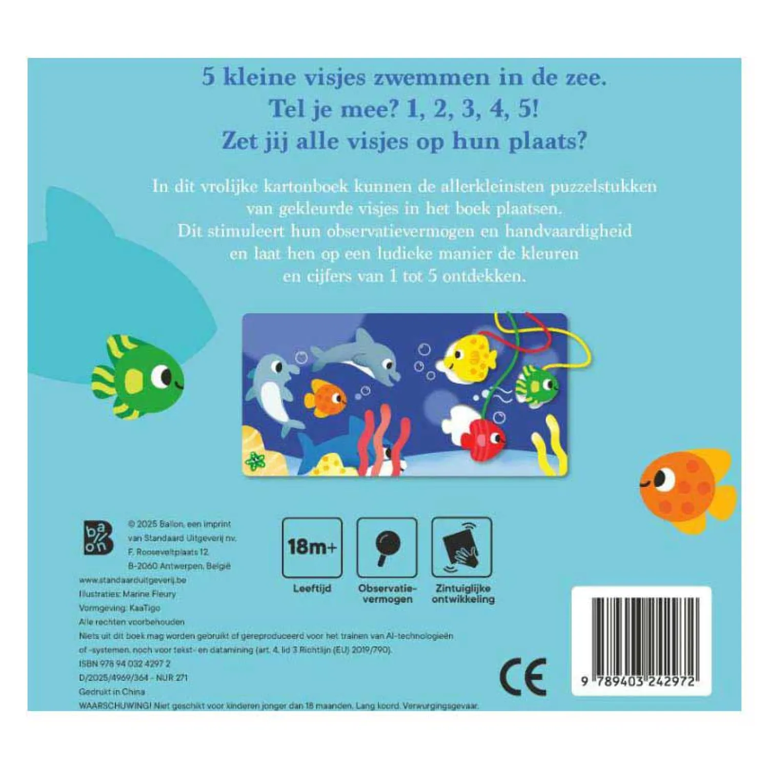 Standaard Uitgeverij Mijn Puzzelboek - 5 Kleine Visjes 18m+ Clearance