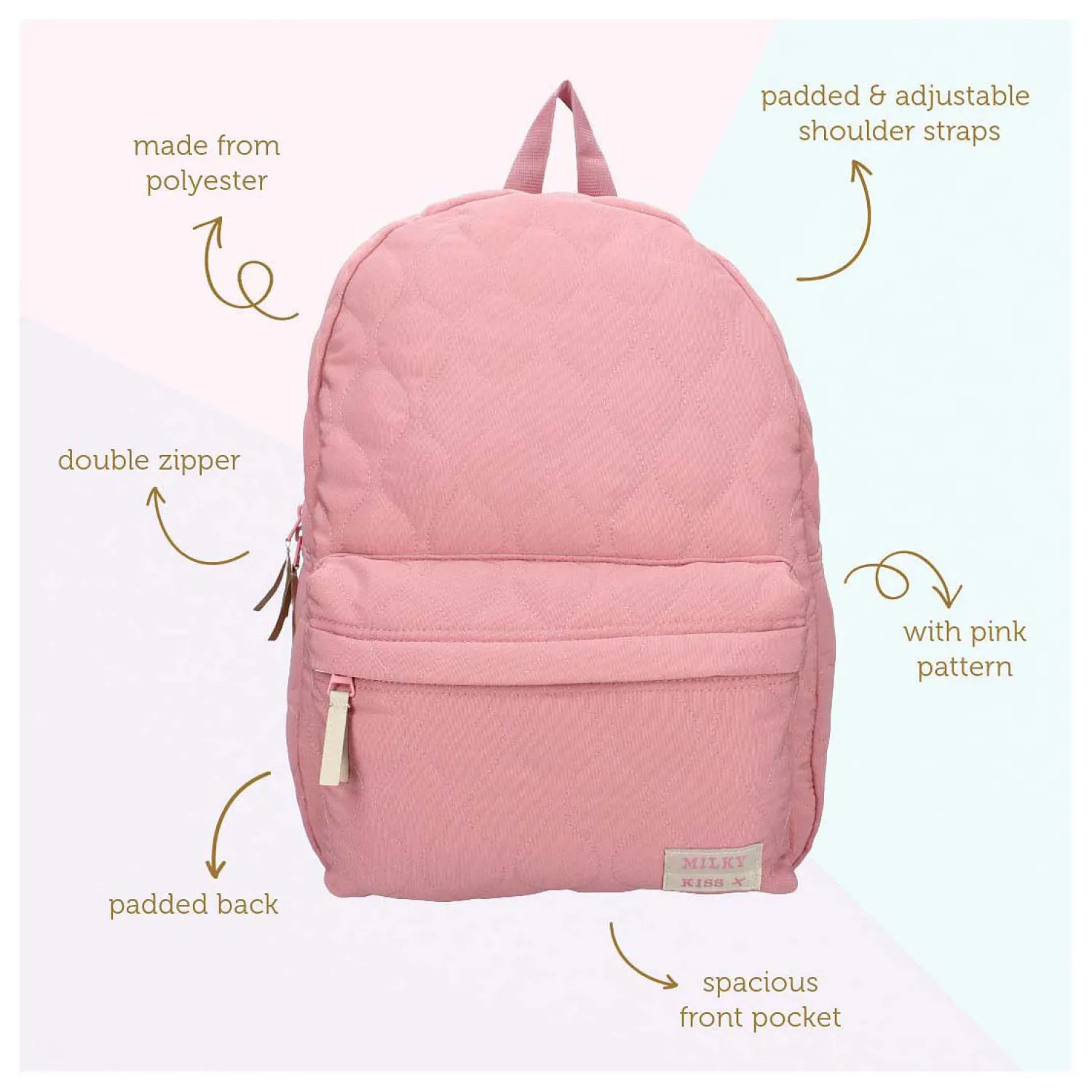 Rugzak Sweet Bliss Roze-Milky Kiss