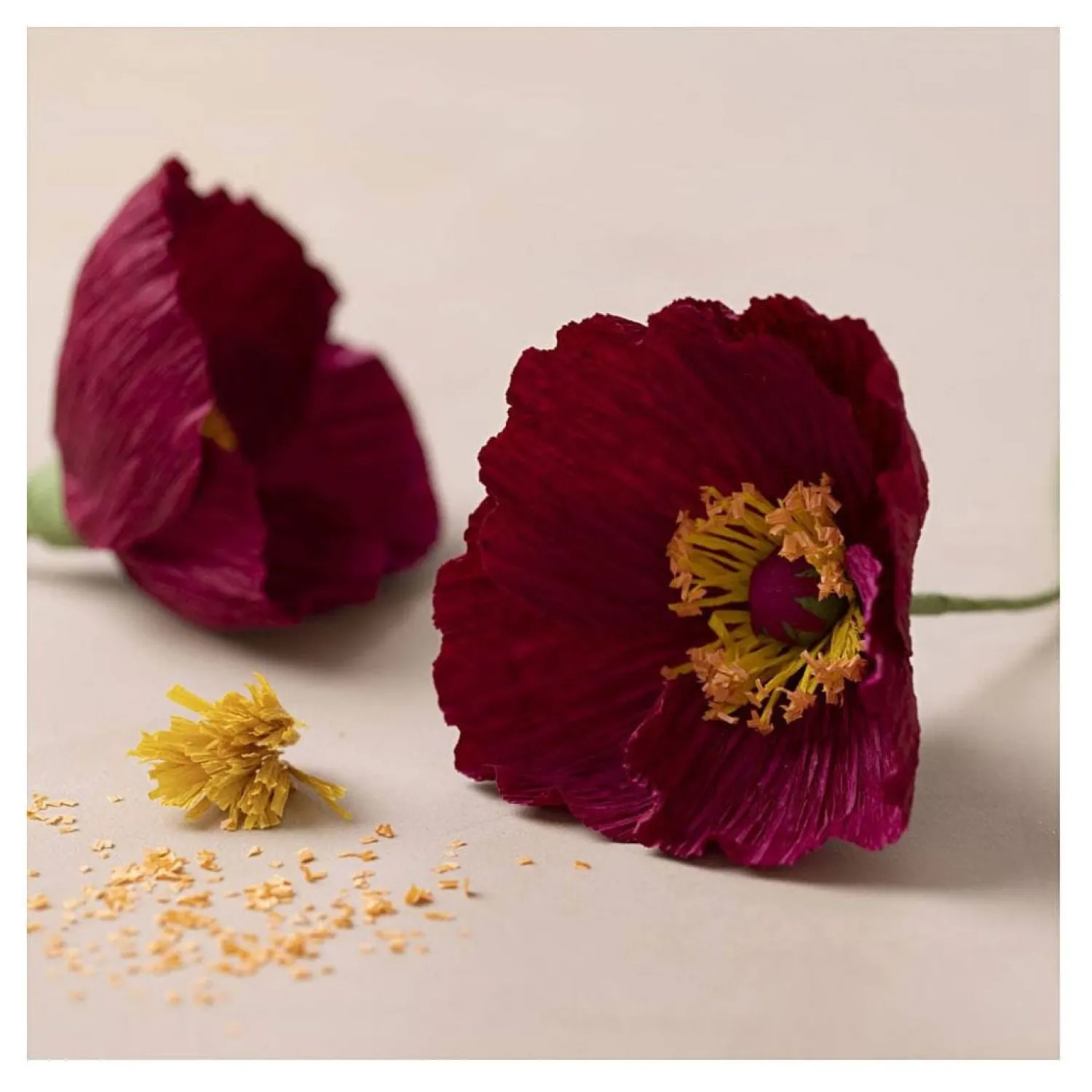 Creativ Company Mini Hobbyset Crepepapier Klaprozen Hot