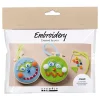 Creativ Company Mini Hobbyset Gezichtjes Borduren Blauw en Groen Best