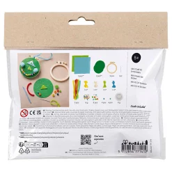 Creativ Company Mini Hobbyset Gezichtjes Borduren Blauw en Groen Best