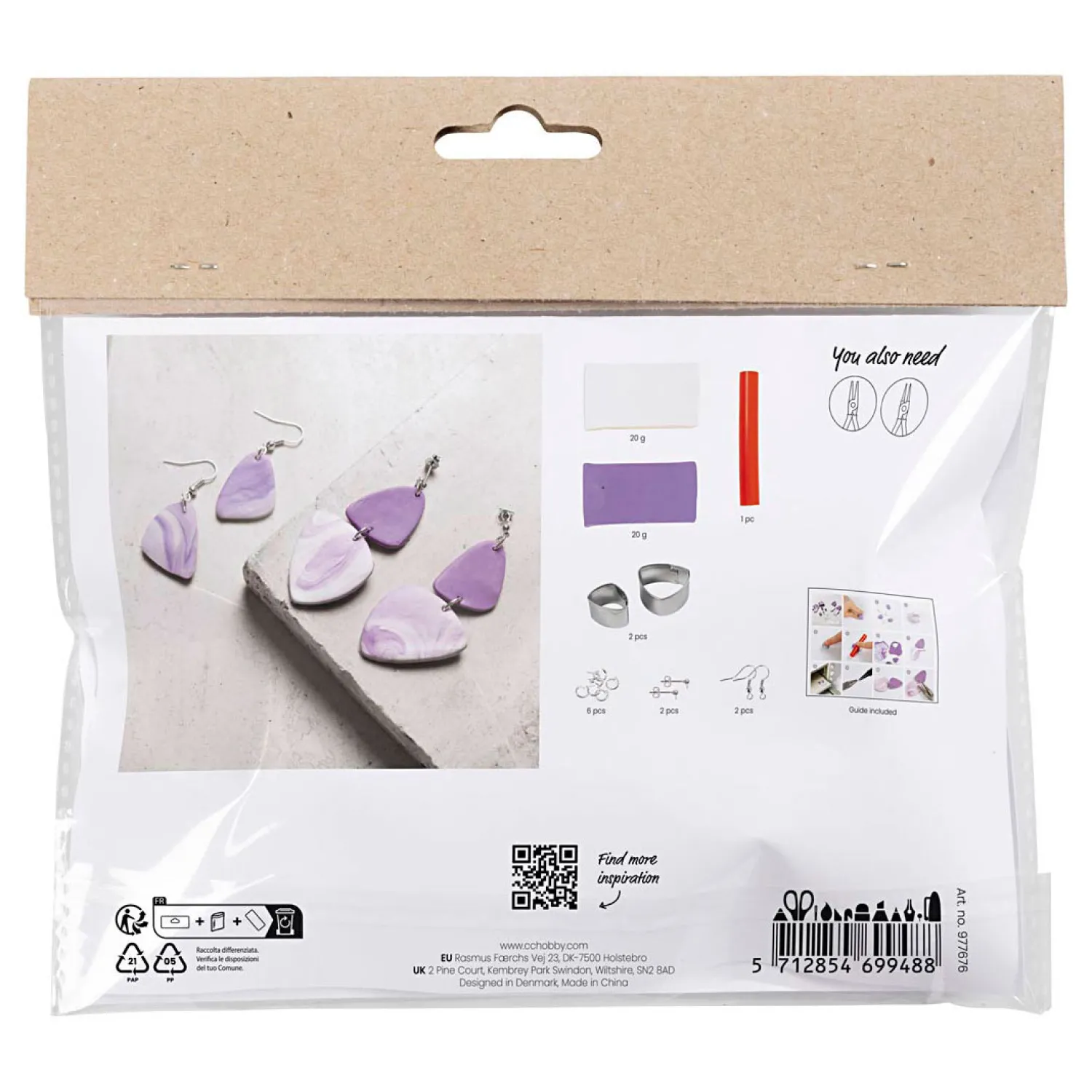 Creativ Company Mini Hobbyset Sieraden Oorbellen Paars Online