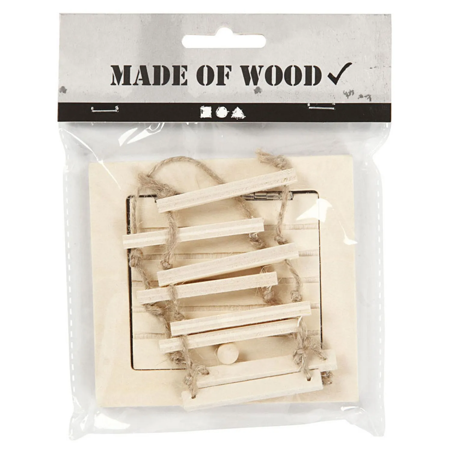 Creativ Company Mini Houten Zolderluik En Touwladder Outlet