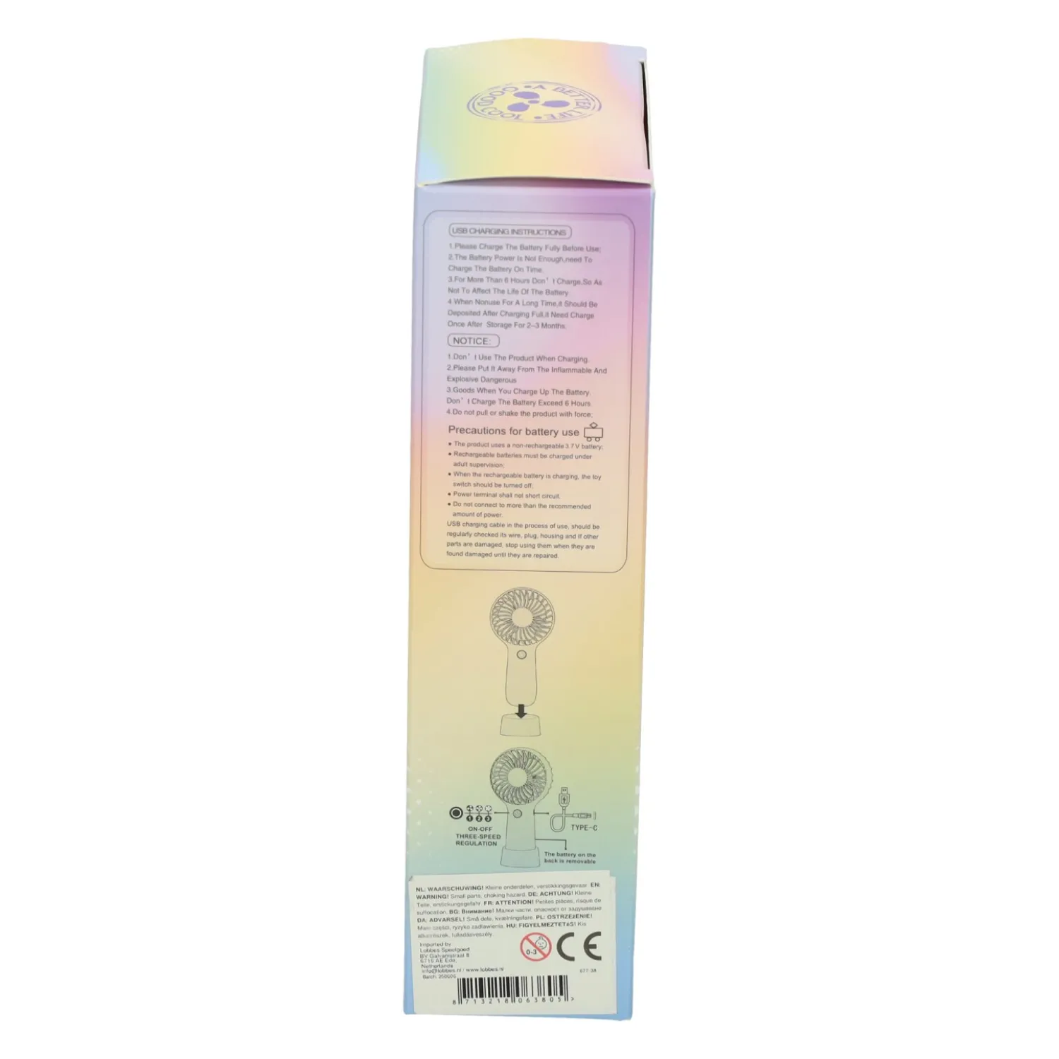 Mini Oplaadbare Handventilator>