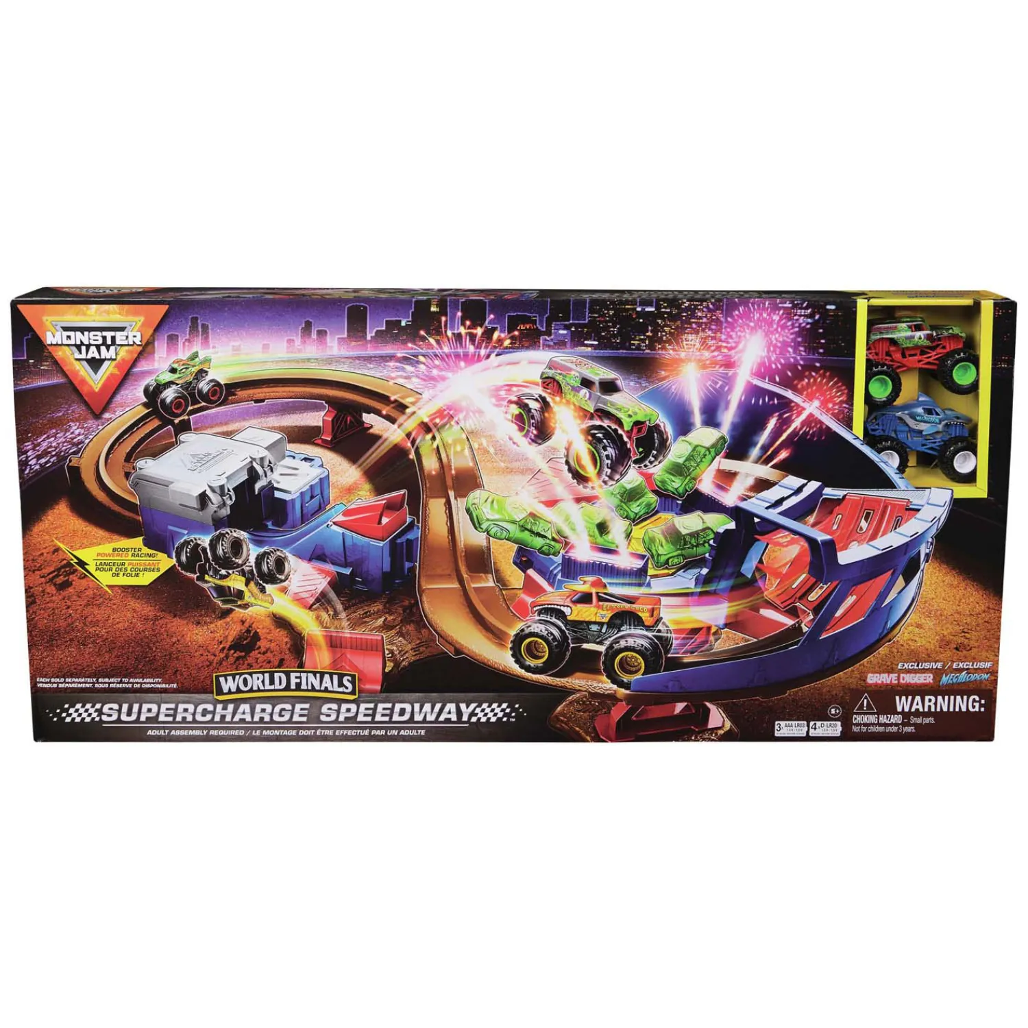 Spin Master Monster Jam 1:64 Supercharge Speedway Racebaan Speelset Sale