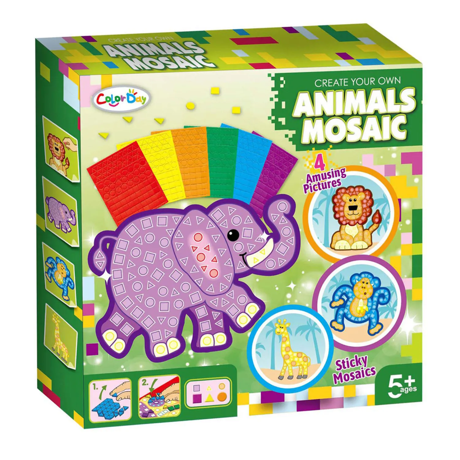 Mozaiek Knutselen Dierentuindieren- Online