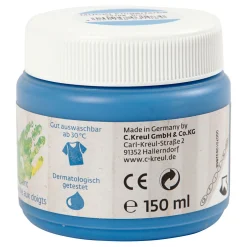 Creativ Company Mucki Vingerverf Blauw, 150ml New
