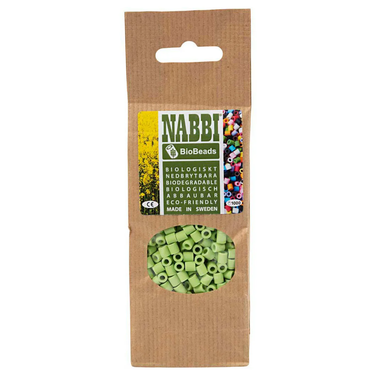 NABBI BioBeads 5x5mm Pastel Groen - 1000st.-Creativ Company Online