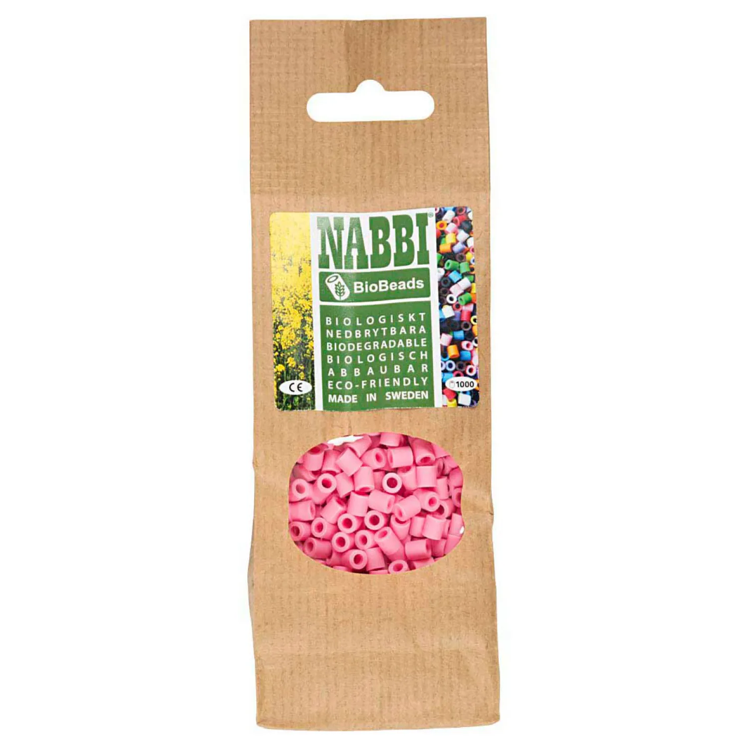 NABBI BioBeads 5x5mm Roze - 1000st.-Creativ Company Clearance