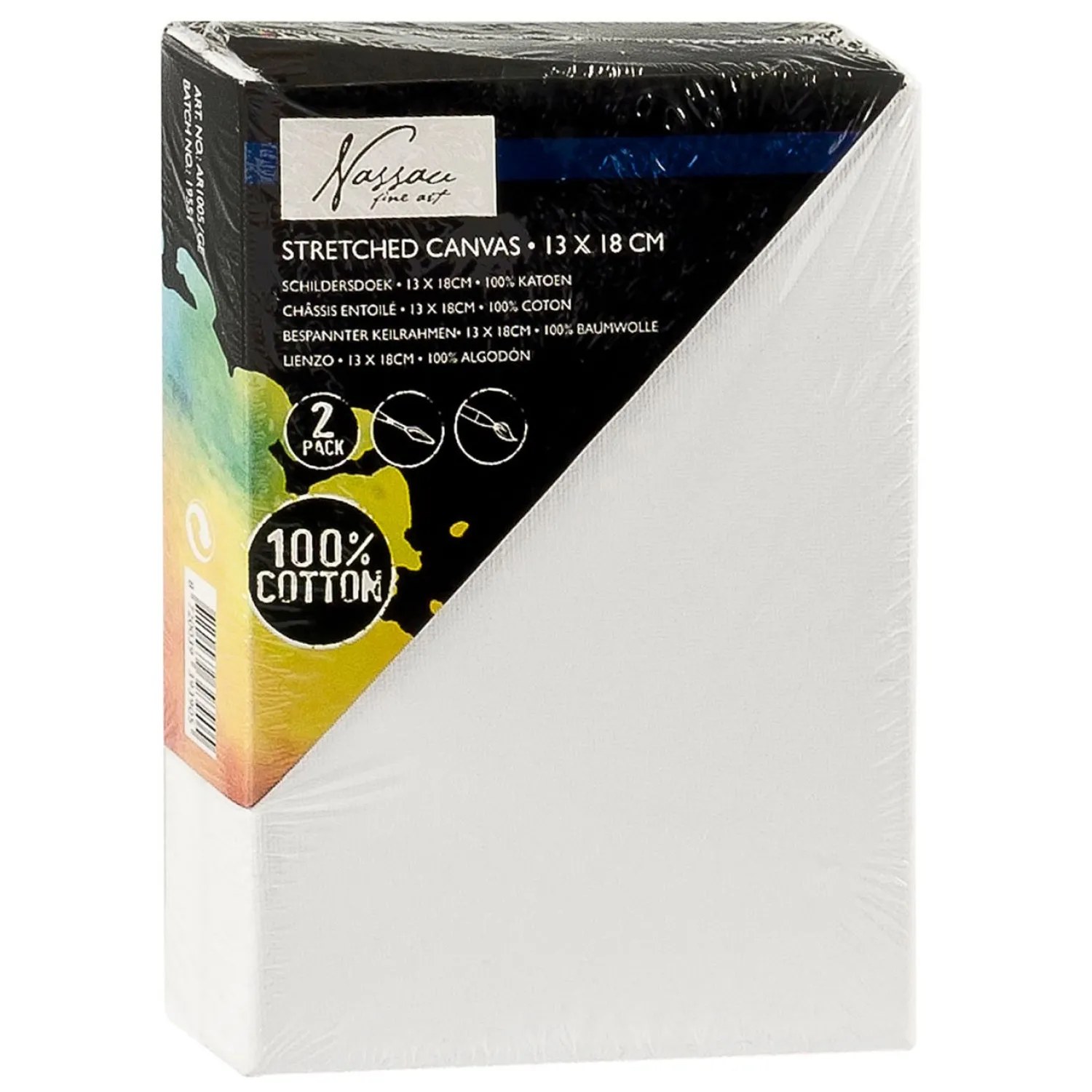 Nassau Canvas Katoen, 13x18cm - 2st.>Nassau Fine Art Outlet
