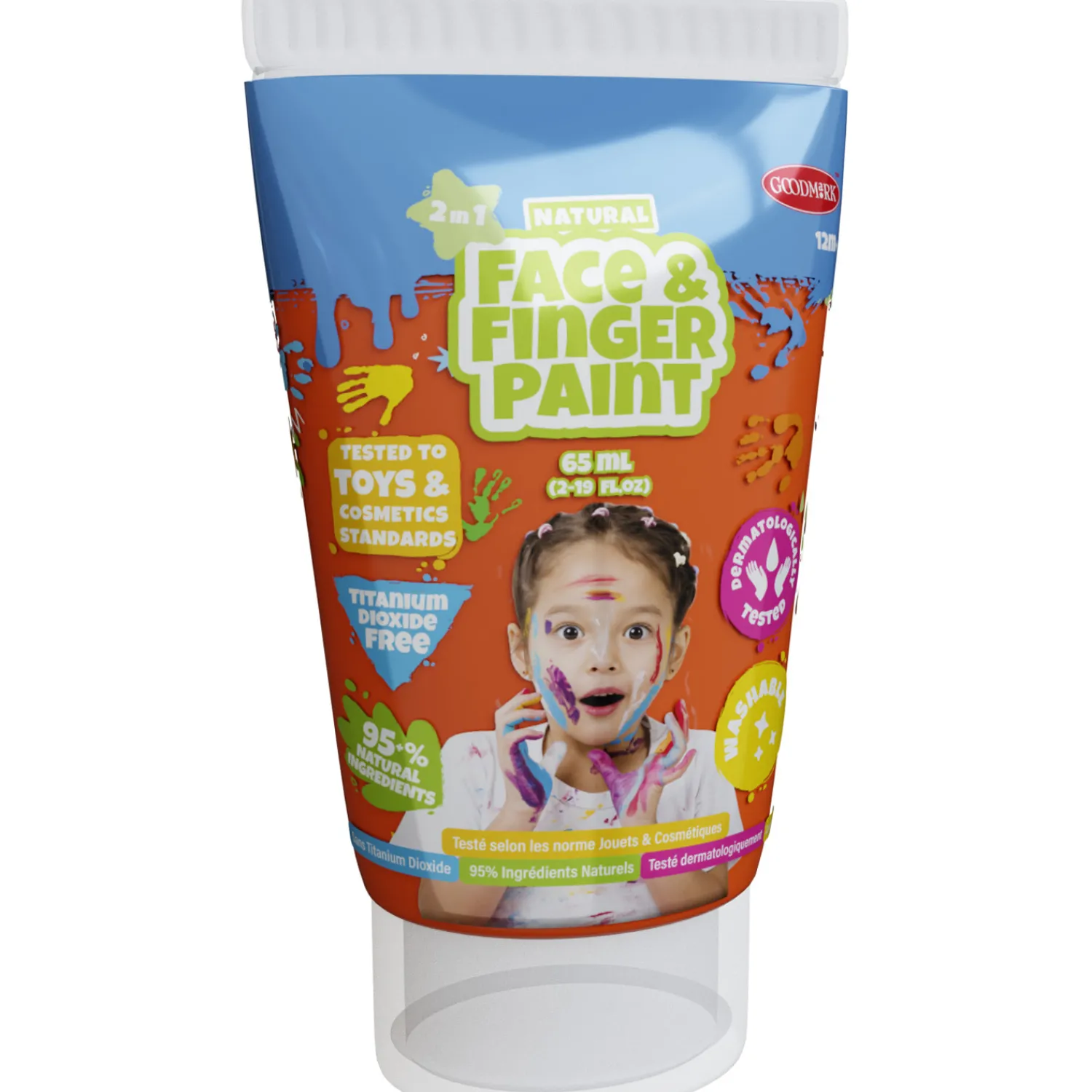 Boti Natural Face & Fingerpaint Tube - Oranje, 65ml Online