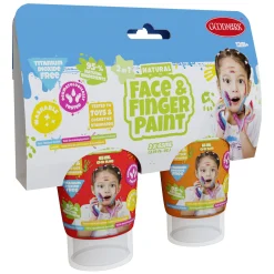 Natural Face & Fingerpaint Tube - Rood en Oranje, 2x65ml-Boti Hot
