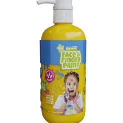 Boti Natural Face & Fingerpaint Fles met Pompje - Geel, 1L