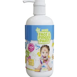 Natural Face & Fingerpaint Fles met Pompje - Wit, 1L-Boti New