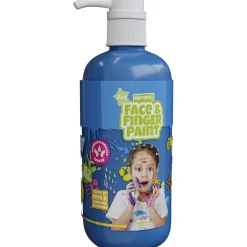Natural Face & Fingerpaint Fles met Pompje - Blauw, 1L>Boti Hot