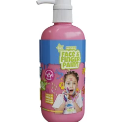 Natural Face & Fingerpaint Fles met Pompje - Roze, 1L>Boti New