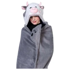 Knuffeldeken met Capuchon Koe, 130x100cm>Noxxiez New