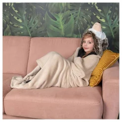 Knuffeldeken met Capuchon Egel, 130x100cm-Noxxiez Online