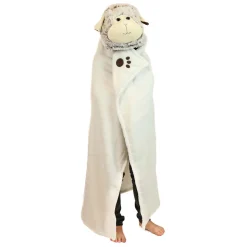 Knuffeldeken met Capuchon Schaap, 130x100cm-Noxxiez Best