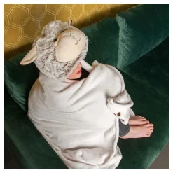 Knuffeldeken met Capuchon Schaap, 130x100cm-Noxxiez Best