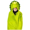 Knuffeldeken met Capuchon Dino, 130x100cm-Noxxiez