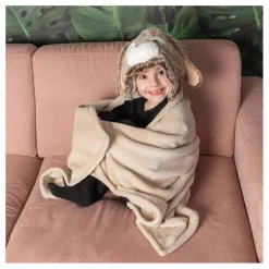 Noxxiez Knuffeldeken met Capuchon Konijn, 130x100cm Best