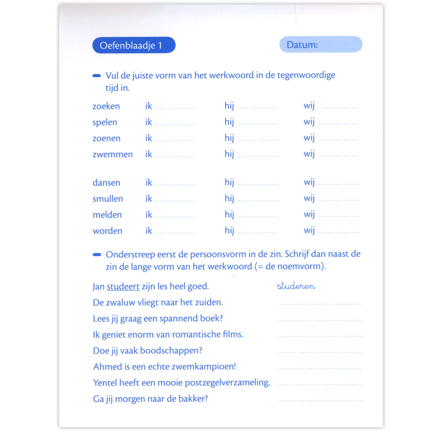 Oefenblaadjes Spelling En Woordenschat (10-11j)-Deltas Online