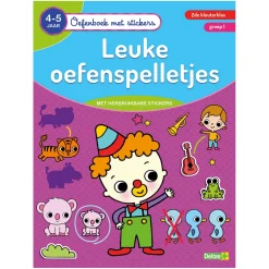 Oefenboek met Stickers - Leuke Oefenspelletjes (4-5 jaar)-Deltas
