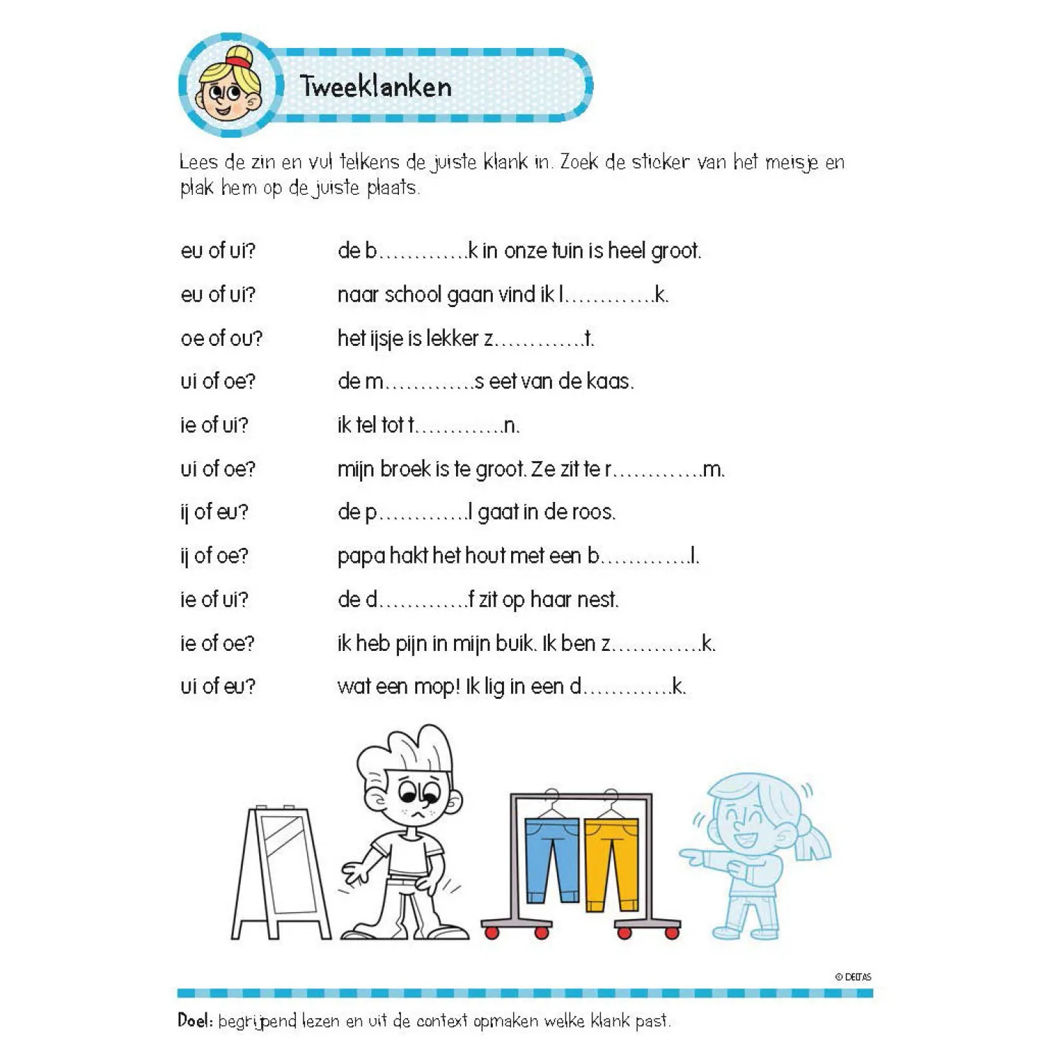 Oefenboek met Stickers - Leuke Leesoefeningen (6-7 jaar)-Deltas Hot