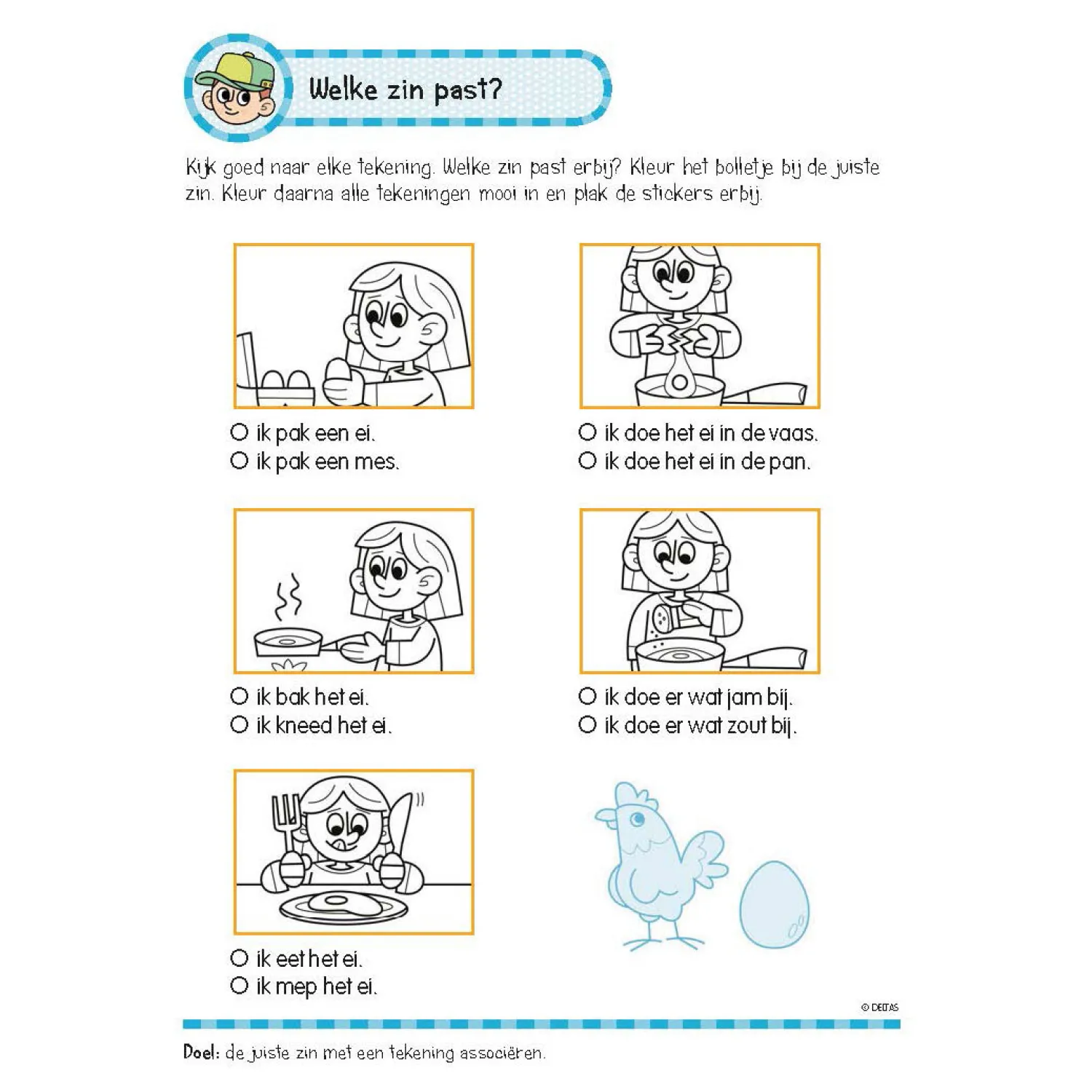 Oefenboek met Stickers - Leuke Leesoefeningen (6-7 jaar)-Deltas Hot