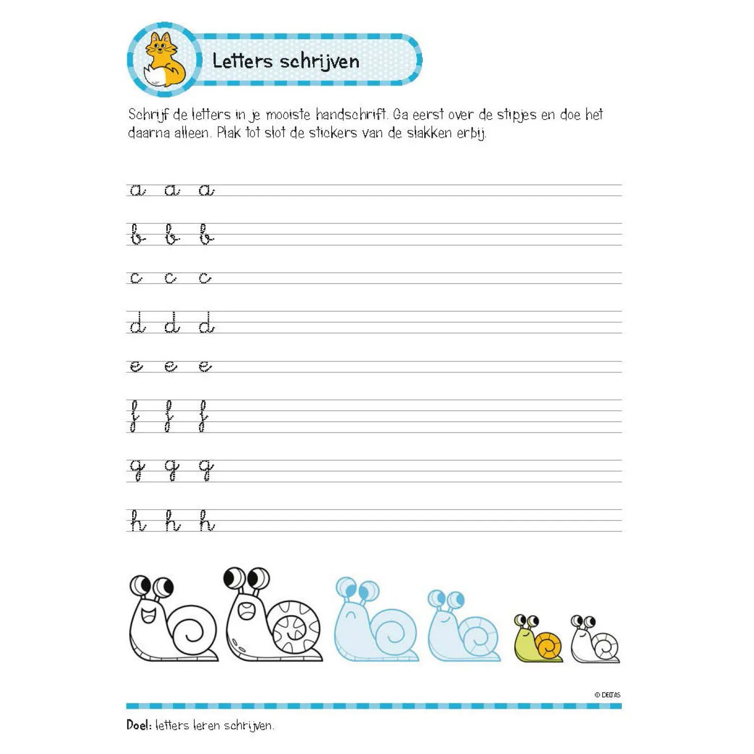 Oefenboek met Stickers - Leuke Schrijfoefeningen (6-7 jaar)-Deltas Discount