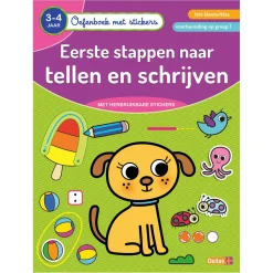 Deltas Oefenboek met Stickers - Tellen en Schrijven (3-4 jaar) New
